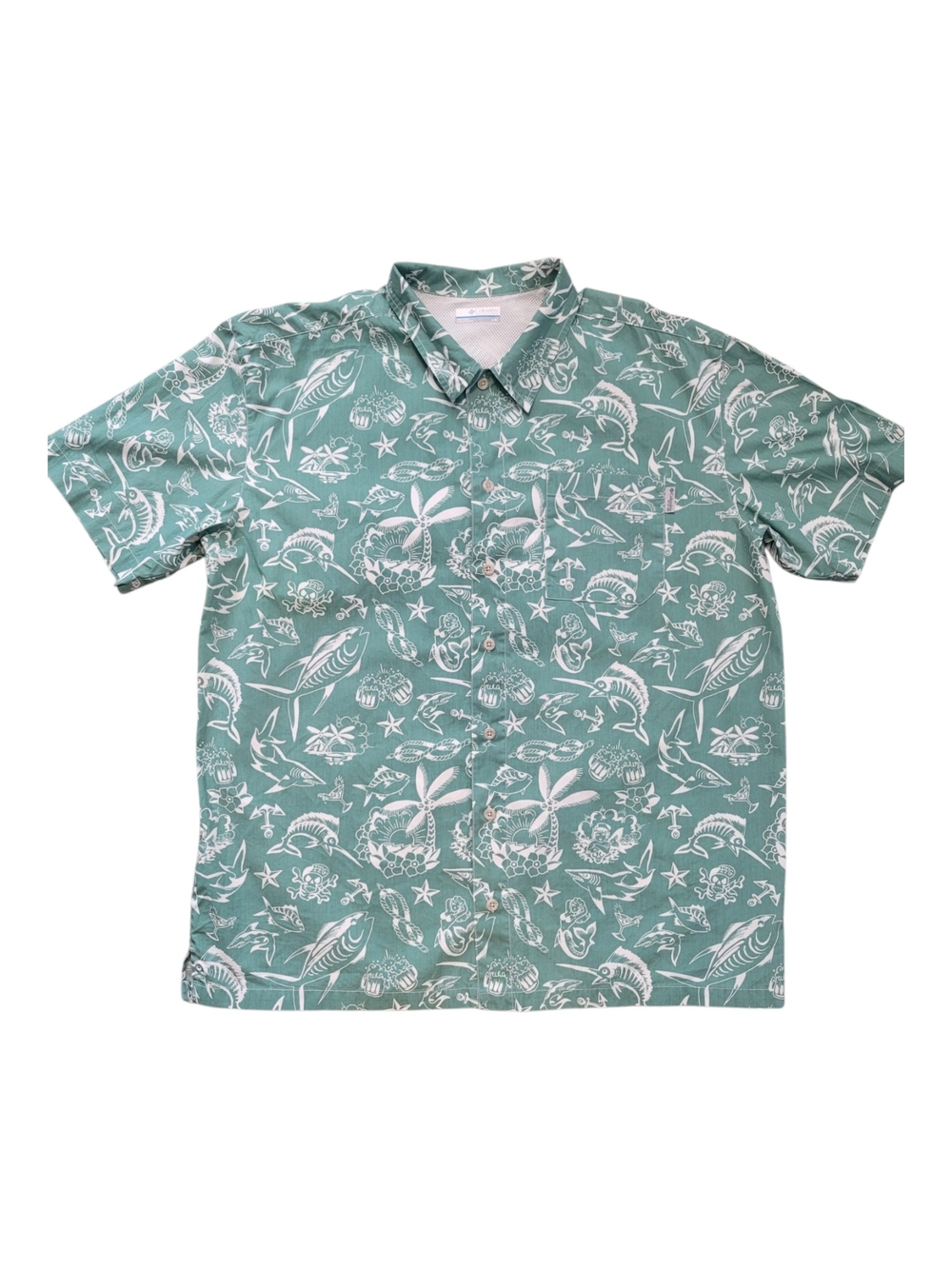 Columbia PFG Trollers Best™ Men's Large Fishing Shirt 100% Cotton